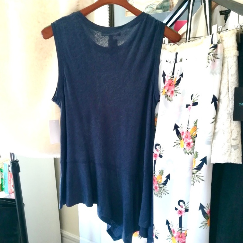 Philosophy Asymmetric long tank top